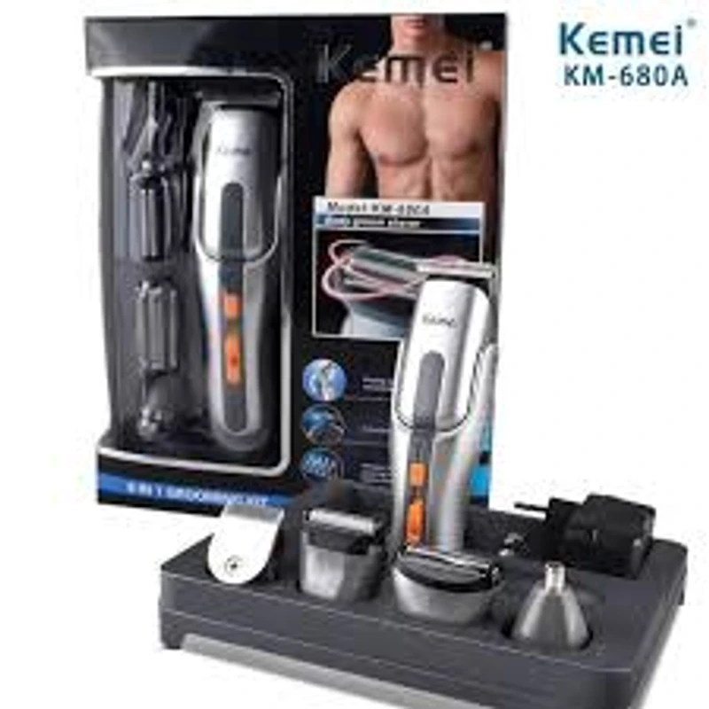 5 in 1 Rechargeable Electric Hair Shaver Clipper Cutting Machine Razor Barber Beard Hair Trimmer Haircut Cordless Kemei KM-680A - Image 5