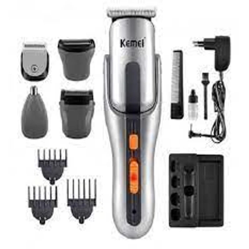 5 in 1 Rechargeable Electric Hair Shaver Clipper Cutting Machine Razor Barber Beard Hair Trimmer Haircut Cordless Kemei KM-680A