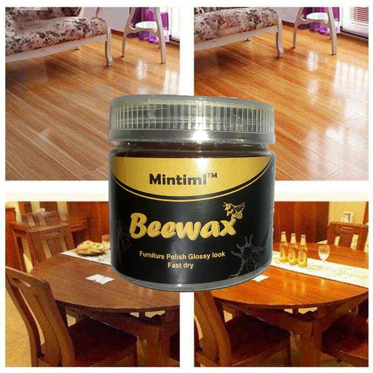 Beeswax Wood Furniture Polish - 120gm - Image 4